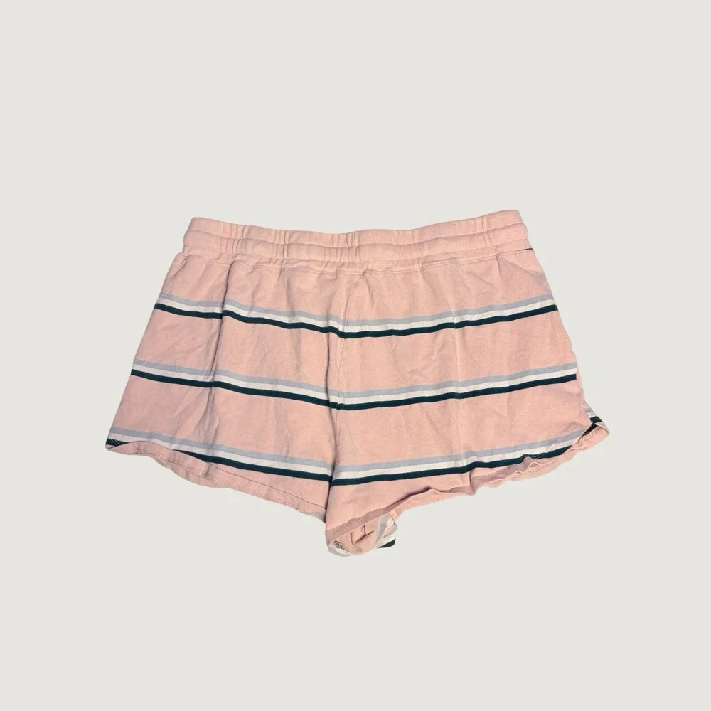 Inspired Hearts Pink Striped Lounge Shorts Women Pajama Bottoms Drawstring #16
